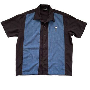 Steady Clothing Vtg Repro Bowling Shirt Sheen Rockabilly Martini Lounge Medium